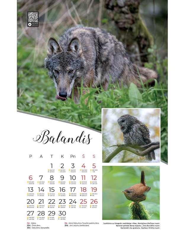 Išmanusis kalendorius „GAMTOS METAI.  2026“ 3