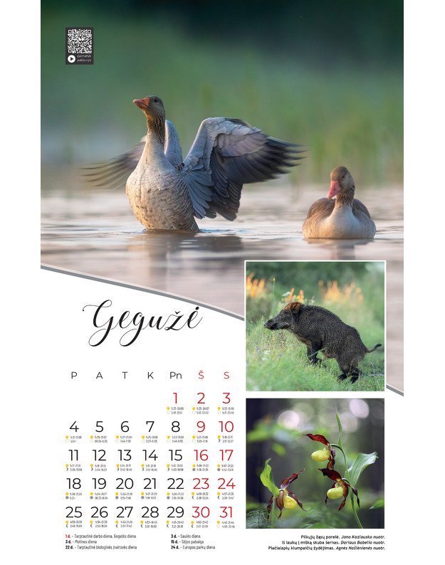 Išmanusis kalendorius „GAMTOS METAI.  2026“ 2